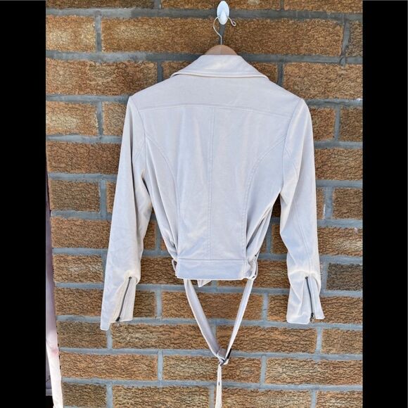 Cupcakes And Cashmere Faux Suede Manele Moto Biker Jacket Size Small - Picture 8 of 12